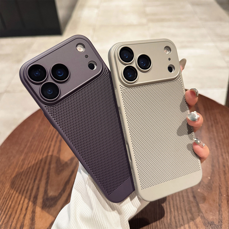 喷油散热适用iPhone17PROMAX肤感手机壳苹果16镜头膜硬防摔保护套|undefined