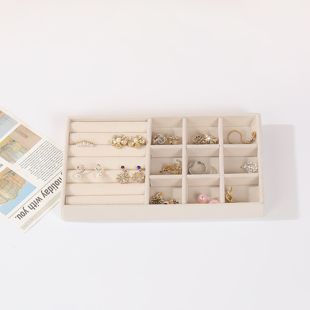 Contador cajón cascada bandeja de joyería almacenamiento para ver paleta pendientes pendientes anillos collares joyería caja de almacenamiento al por mayor