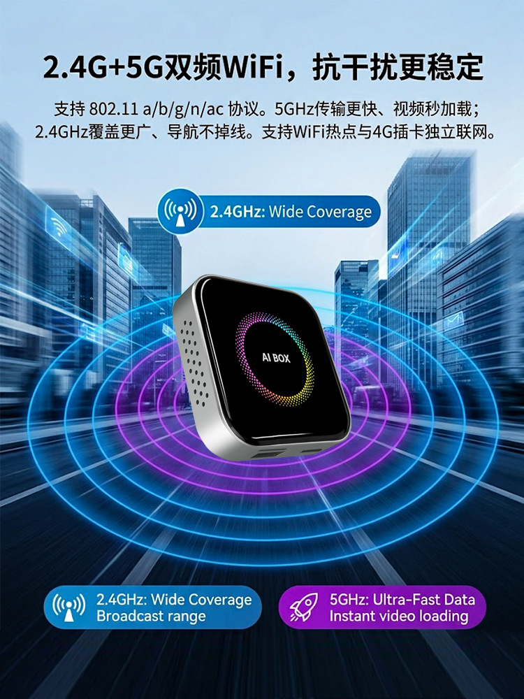Best-selling 3-in-1 wired to wireless CarPlay box adapter AndroidAuto for in-car Android connectivity