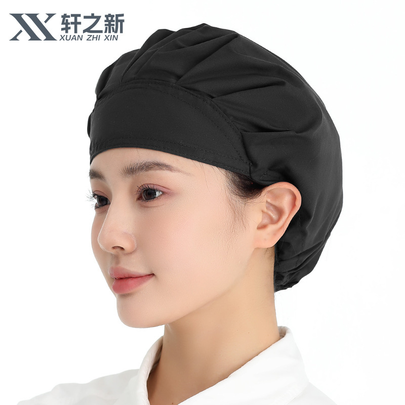 餐饮帽子女家用防油烟食堂厨师帽卫生防尘帽防油烟烘焙厨房工作帽|undefined