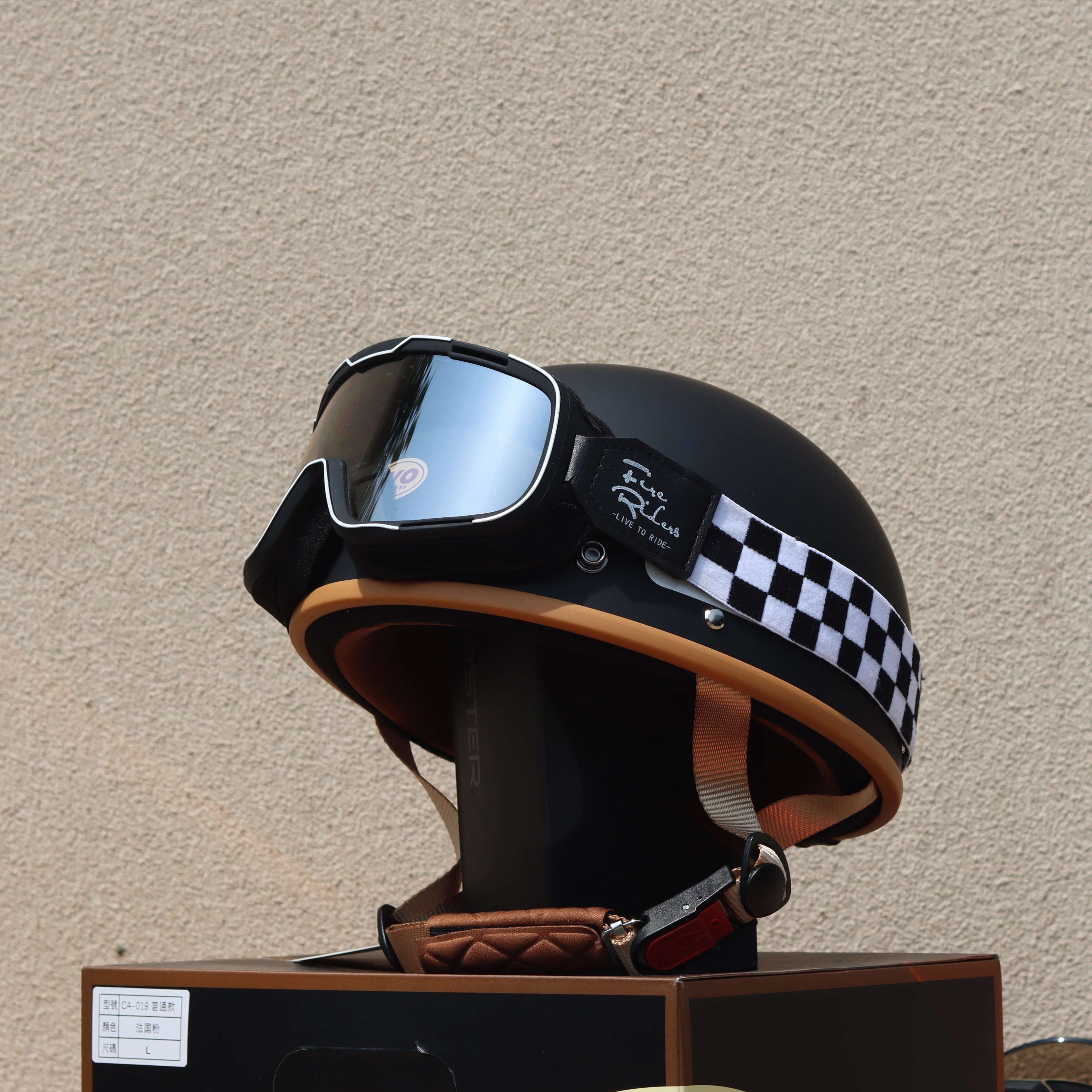 Taiwan Retro Half Helmet Motorcycle Electric Lightweight 3C Summer