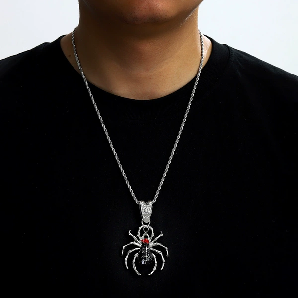 White pendant with a 20INCH twist chain