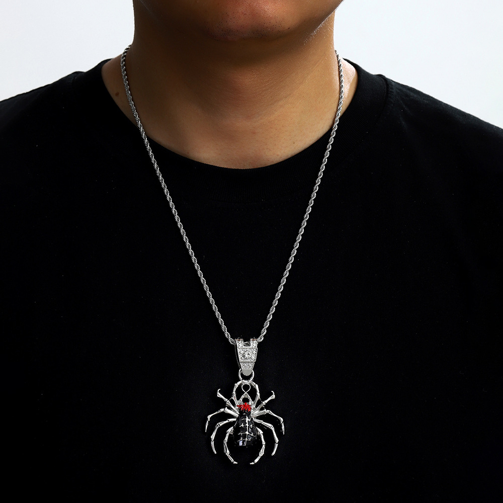 Colgante blanco con cadena de twist de 20 pulgadas