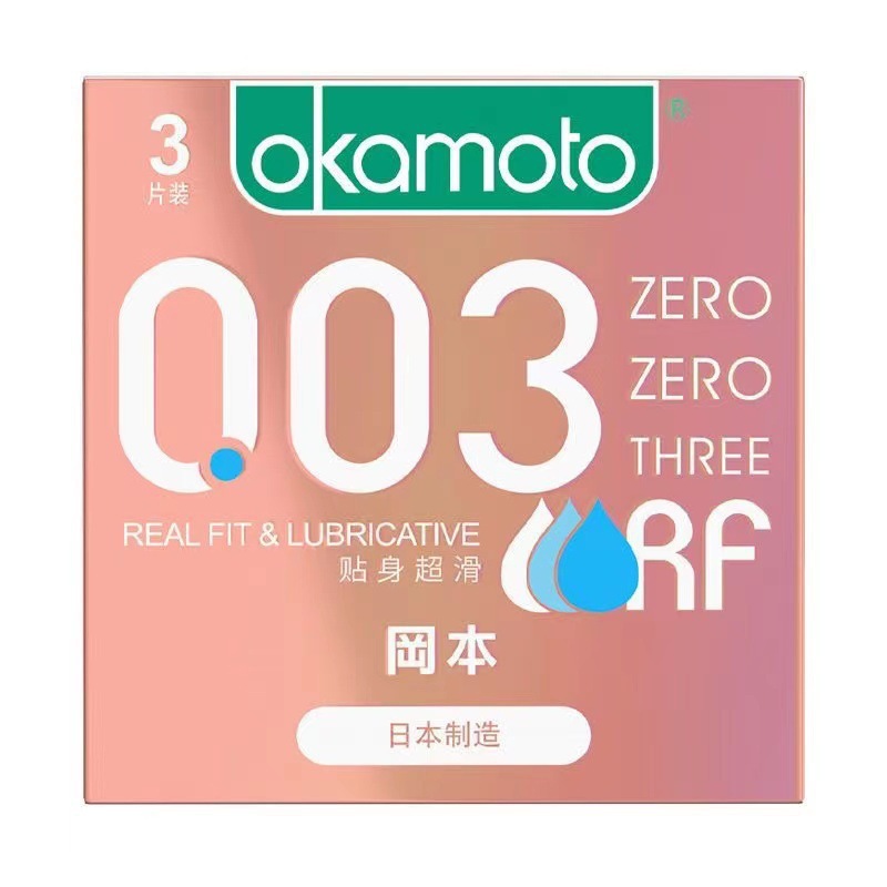 Okamoto polvo de oro cercano super resbaladizo 3 6 10 condones adultos de planificación familiar artículos sexuales al por mayor