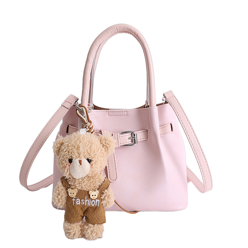 Borsa a secchiello plissettata alla moda in tinta unita, borsa a mano semplice, borsa a tracolla versatile per i pendolari, borsa a tracolla_voghion.com