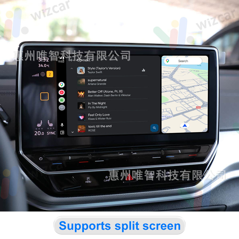 Volkswagen Id6 Id4 Wizcar M1 Google Waze Maps Spotify Music