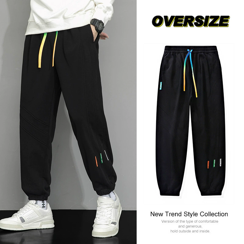 JYF-G63 Мужские универсальные Спортивные Повседневные брюки больших размеров, осенне-модный бренд больших размеров, большие размеры