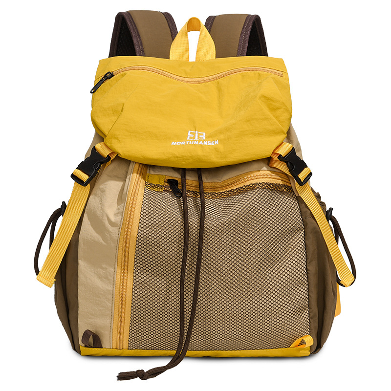 Shake-up marvel tinny otoño viaje de color contraste simple viento mochila de hombro portátil con cremallera versátil bolso de cubo