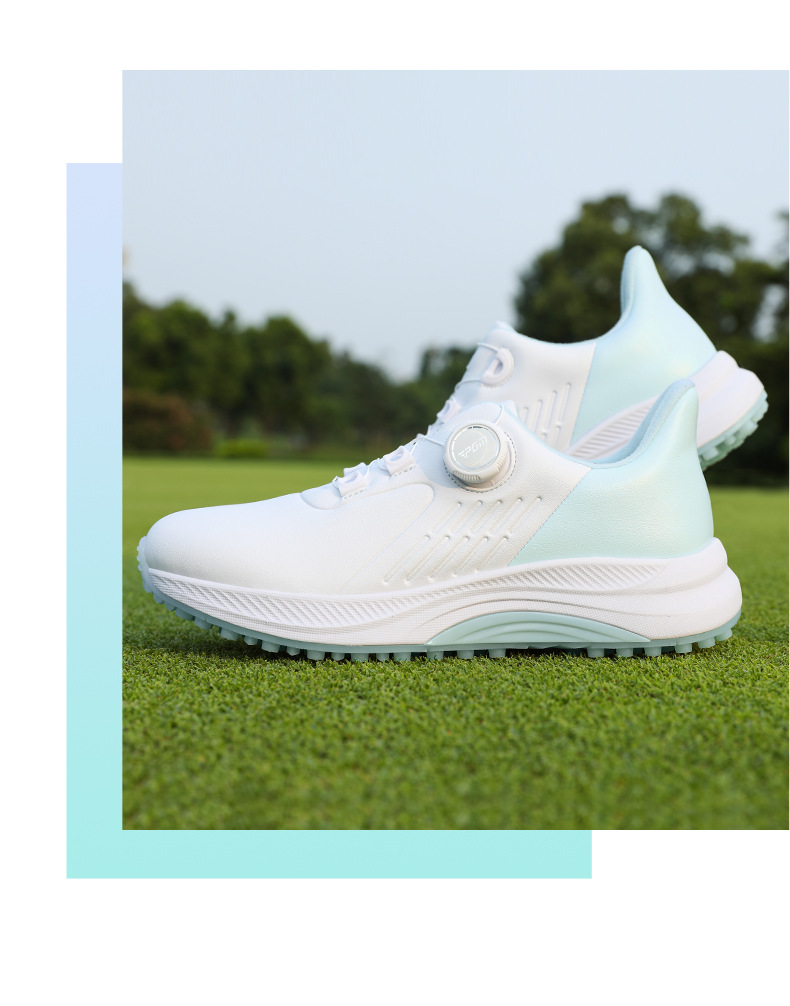 Giày golf nữ PGM chống thấm nước, đế EVA nhẹ, không đinh — XZ391-Ngọc trắng, XZ391-Màu trắng hoa anh đào chi tiết 14