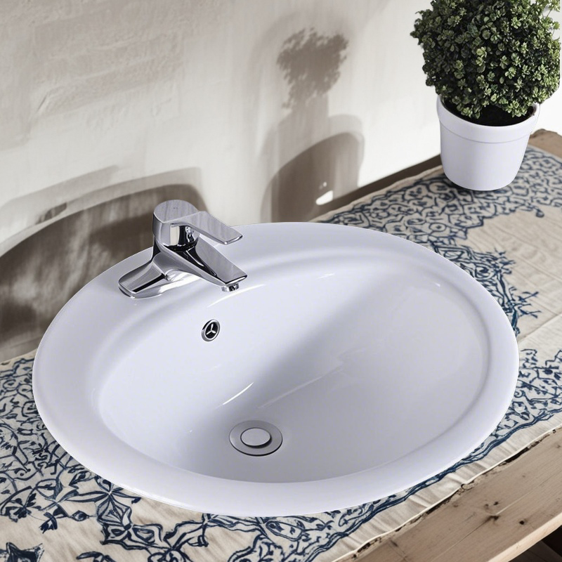 6 / 8 // pulgadas tres agujeros lavabos de lavado de mano semiconservados lavabos de cerámica lavabos de mesa