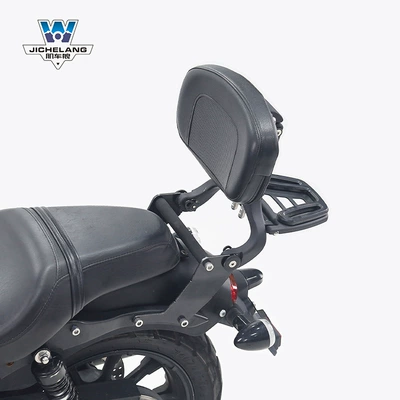 Muscle car Wolf applicable Yi riding V8 multi-function folding backrest adjustable backrest modified tail shelf tail (Motorcycle tail) - yiqi-v8-multi-function-backrest-black-front-and-rear-telescopic-height-adjustable