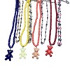 Round beads, universal necklace, European style, suitable for import, with little bears