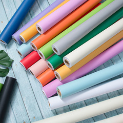 Self-adhesive thick Morandi colored wallpaper, pure color red, cream, gray, orange, green, black, blue wallpaper