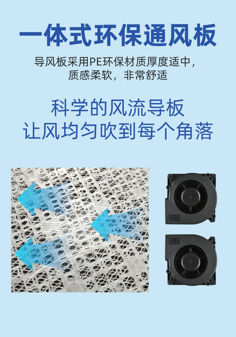 Truck Ventilated Seat Cushion, Car Cooling and Breathable Fan Seat Cushion, Vehicle-Mounted Blower Massage Function Seat Cushion 24V