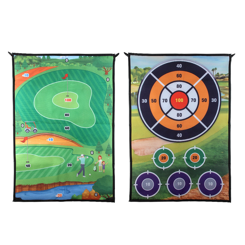 Exportación transfronteriza almohadilla de juego de golf lanzamiento bucle almohadilla de juego 3 - en - 1 juego de lanzamiento portátil de golf