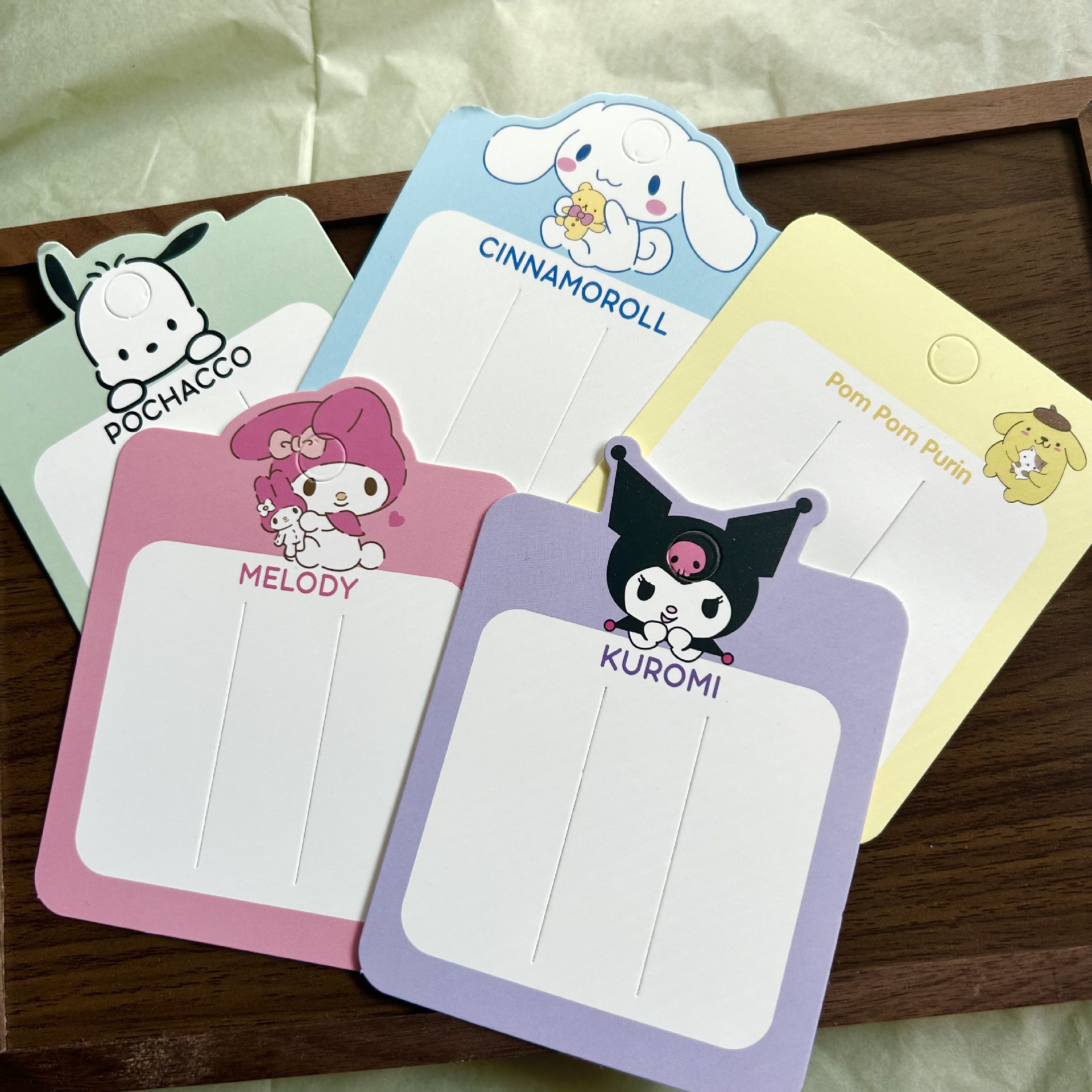 Caricatura infantil Kulomi jade cane perro tarjeta de cabello papel adorable bolsa de tarjetas para el cabello diy tarjeta de cabello hecha a mano