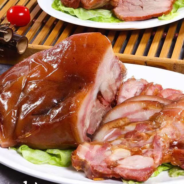 豬頭肉500g豬臉滷味豬肉直銷熟食豬蹄真空開袋即食小吃下酒菜