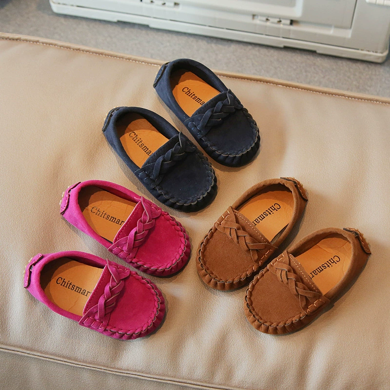 Осенняя Новая повседневная детская обувь, детская обувь без шнуровки с говяжей подошвой в Корейском стиле, детская обувь для мальчиков и девочек