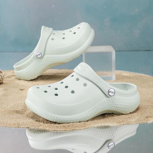 Men's Summer Holeshoe Outdoor Cap Toe Sandals, Unisex Casual Beach Shoes, Half-Cover Breathable Couple Shoes, Wholesale