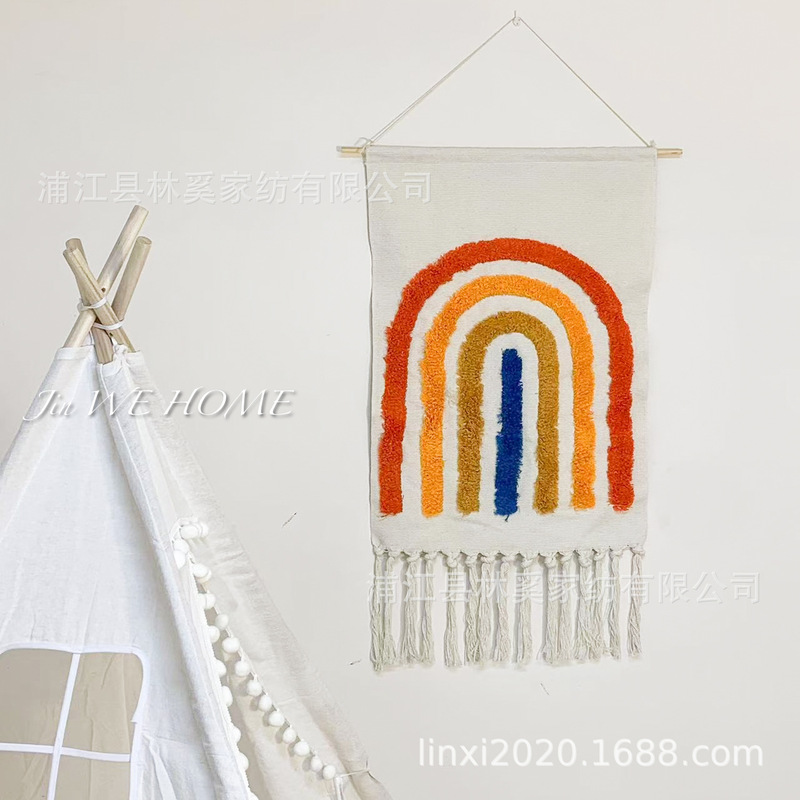 Free Shipping Morocco Hand-woven Cotton and Linen Tapestry Electric Meter Box Cover Decoration Hanging Picture Bedside Hanging Ornaments