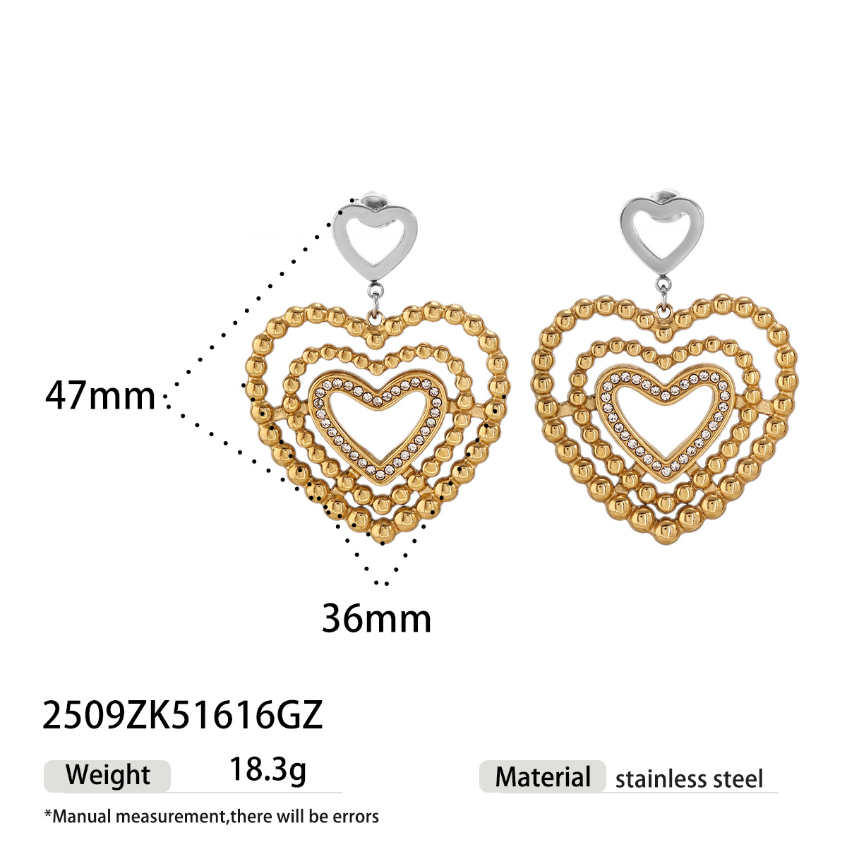 Collar de acero inoxidable de lujo ligero de alto nivel, estrellas de amor, orejetas chapadas en titanio, acero de titanio, mujeres no desvanecen