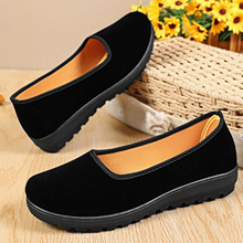 Ь��Ů�ϱ������䲼Ь����Ьƽ��һ�_��Ůʿ��ɫ��Ь�p�㹤��Ь