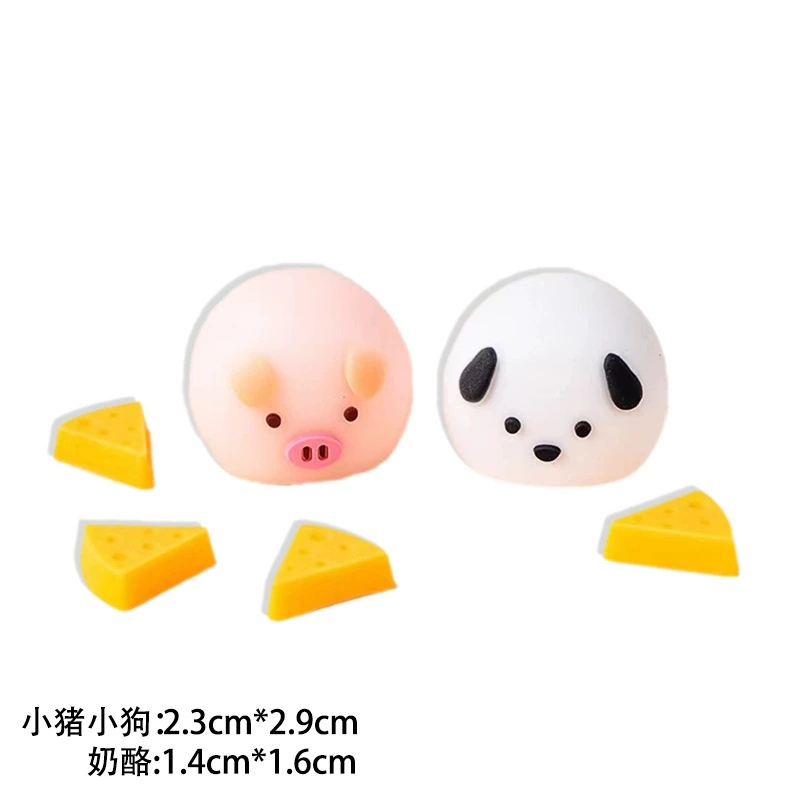 Интернет красный корейский мультяшный торт декоративный мягкий клей щенок свинья сырный торт плагин свинья голова день рождения торт вставка