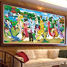 钻石画满钻客厅琴棋书画十二金钗点贴钻十字绣点钻5d钻石绣红楼梦