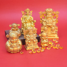 铜财神爷摆件家用黄铜文财神铜像客厅店铺办公室汽车摆件装饰礼物