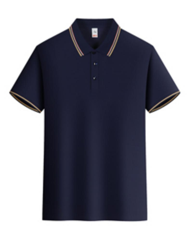 2025 verano fresco, transpirable, ligero, lujo, fragancia, algodón de imitación, solapa de color sólido, camisa POLO en vivo, camiseta de manga corta