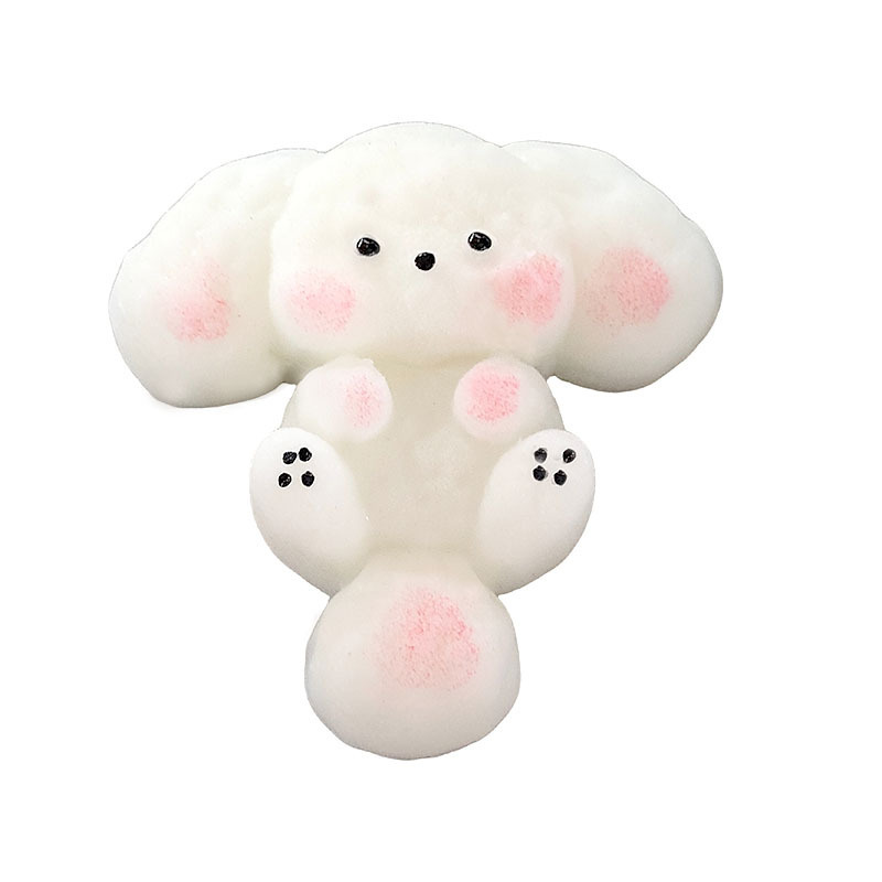 Cartoon marshmallow nube pellizco rojo en línea cremoso brillante cara nube suave amorosa creativa pellizco música de pellizco