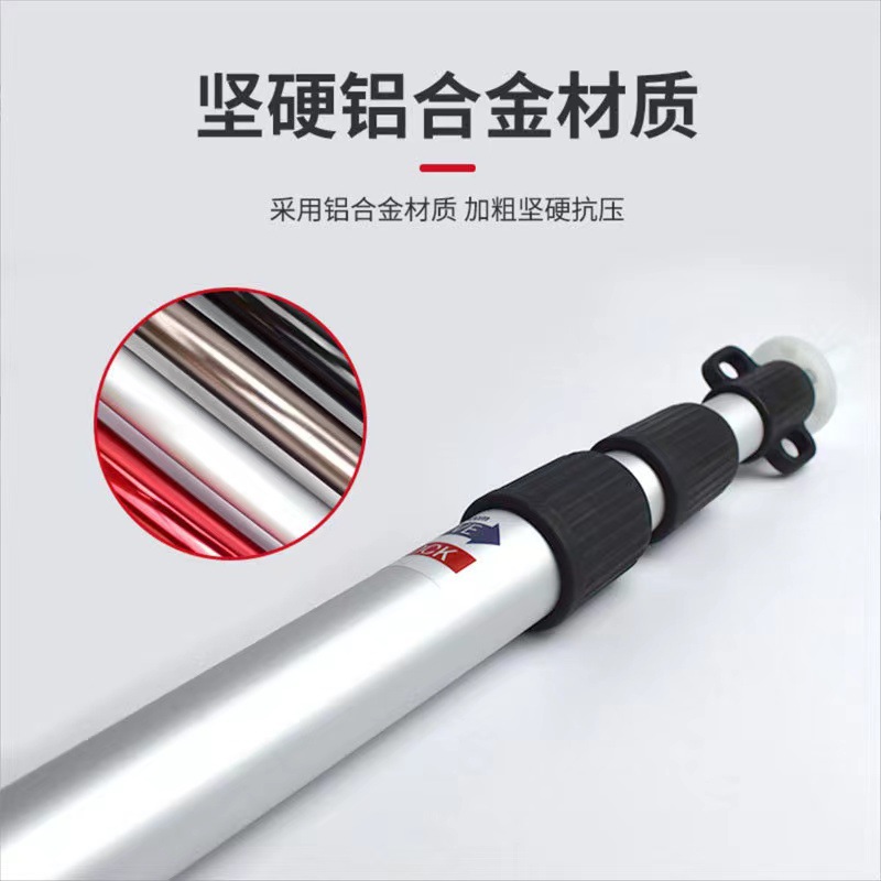 Varilla de techo de aleación de aluminio para exteriores, varilla de soporte de carpa, 2,3 m, ajustable arbitrariamente, varilla de aluminio de la carpa de vinilo