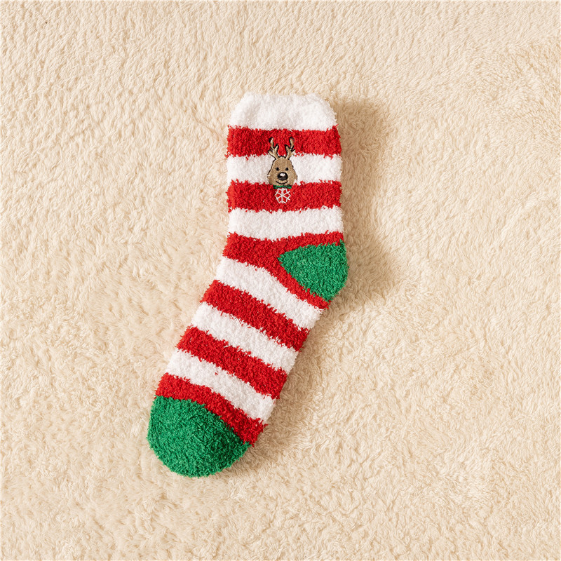 クリスマスボール靴下サンゴのベルベットの女性冬の耐寒性とベルベットの厚い睡眠靴下クリスマスプレゼントのストッキング|undefined