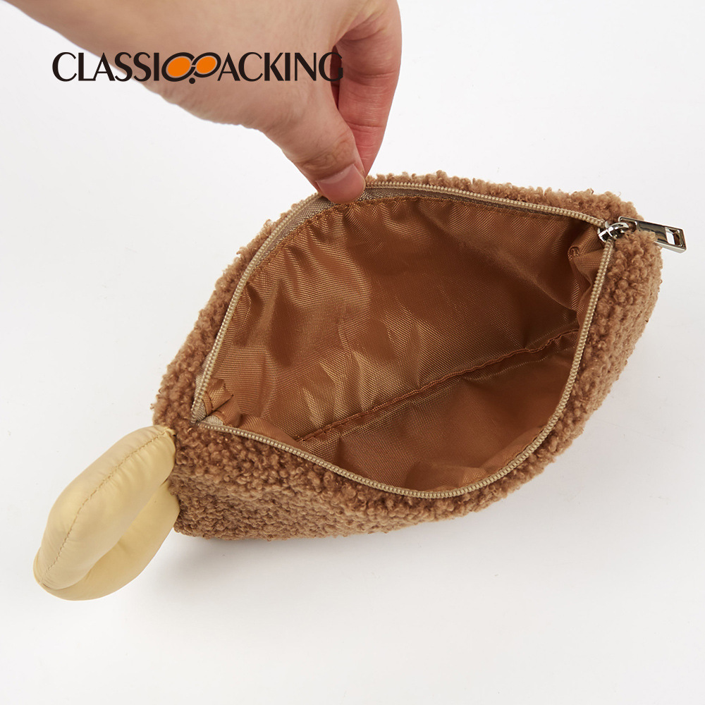 Monedero de diseño original, cargador de algodón, bolsa de felpa para teléfono móvil, bolsa de almacenamiento multifuncional para el cuidado de la piel, logotipo imprimible