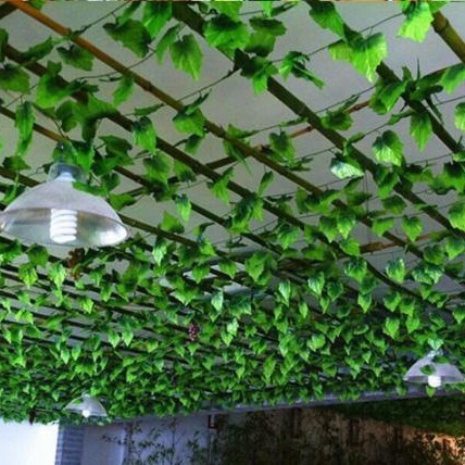 人工假绿植室内背景花墙紫藤花婚庆户外装饰假花壁挂仿真塑料藤条