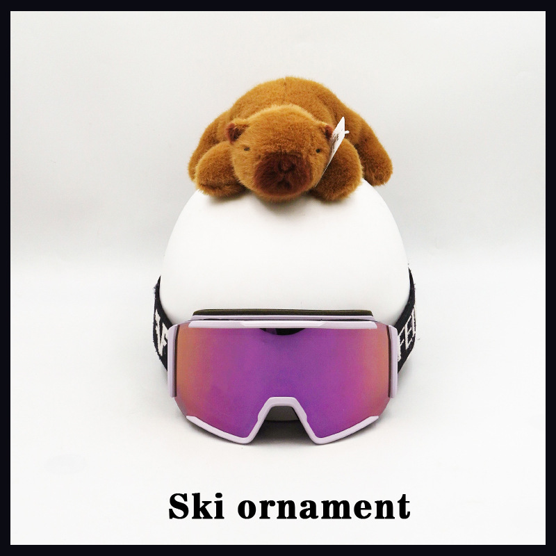 Lying Kapibara Helmet Decoration Cartoon Cute Helmet Accessories Motorcycle Electric Vehicle Ski Detachable Accessories