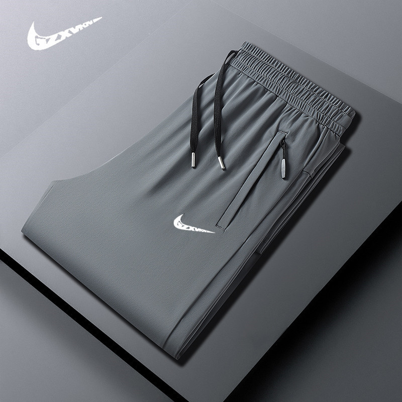 2026 Summer New Style Ice Silk Casual Pants for Men, Breathable Loose Pants for Men, Outdoor Running Sports Quick-Drying Large Size