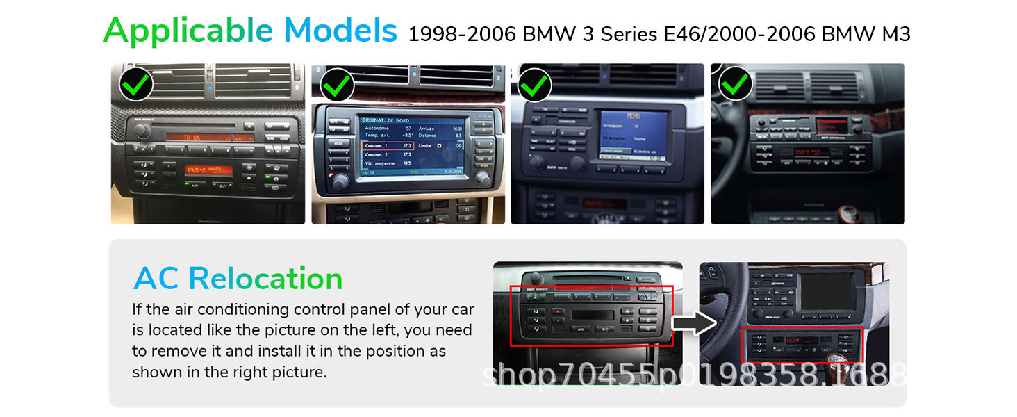 Suitable for 98~06 BMW E46 large screen carplay car Android GPS navigation reversing image all-in-one machine