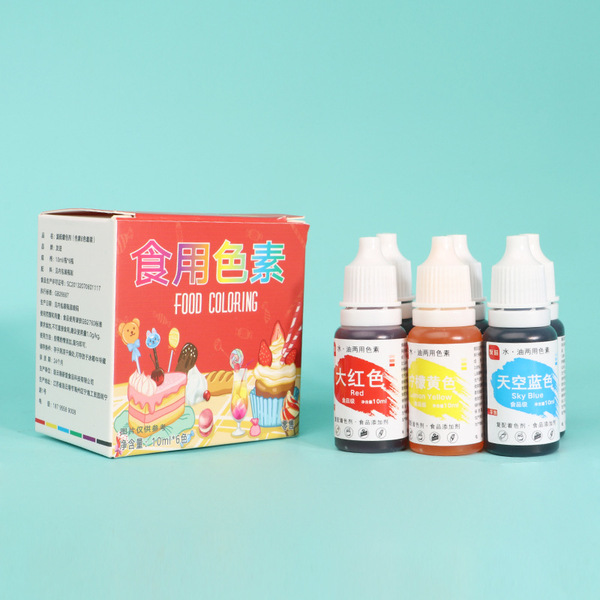 Food -grade edible pigment liquid 6 -color 10ml baking cake big red…