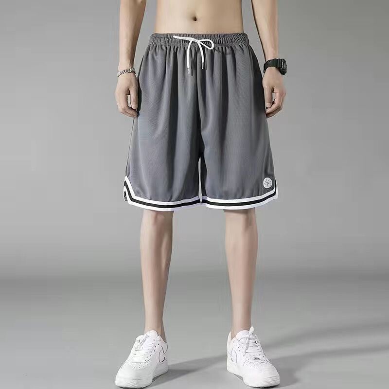 Summer Stylish Men's Striped Shorts Sports Pants Drawstring Running Shorts Letter Sports Plus Size Pants