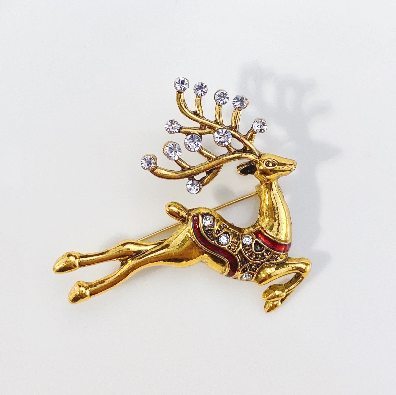 Fashion Elk Alloy Rhinestone Pearl Plating Women's Brooches display picture 2