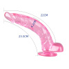 Classic transparent crystal white simulation penis, bending curvature, creative new female use fake penis foreign trade best -selling model