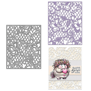 Metal Carbon Steel Embossing Knife Mold Handbook Decoration Cut Out Background Pattern Paper Art Carbon Steel Knife Mold Cross-Border Labeling