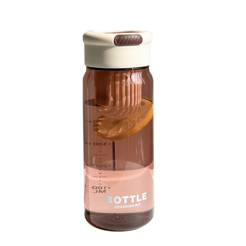 Anti-fall graduated water cup, good-looking male and female portable car-mounted tea making plastic student special cup for school