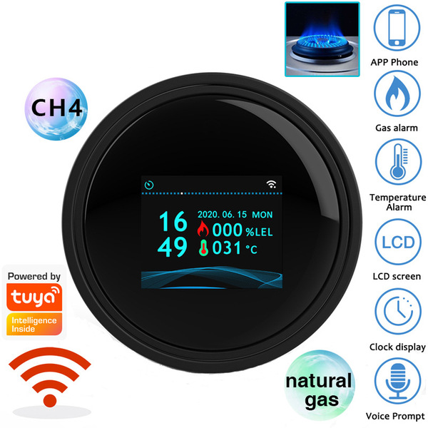 Wifi Natural Gas Sensor Smart Alarm Home Kitchen Gas Leak Detector…