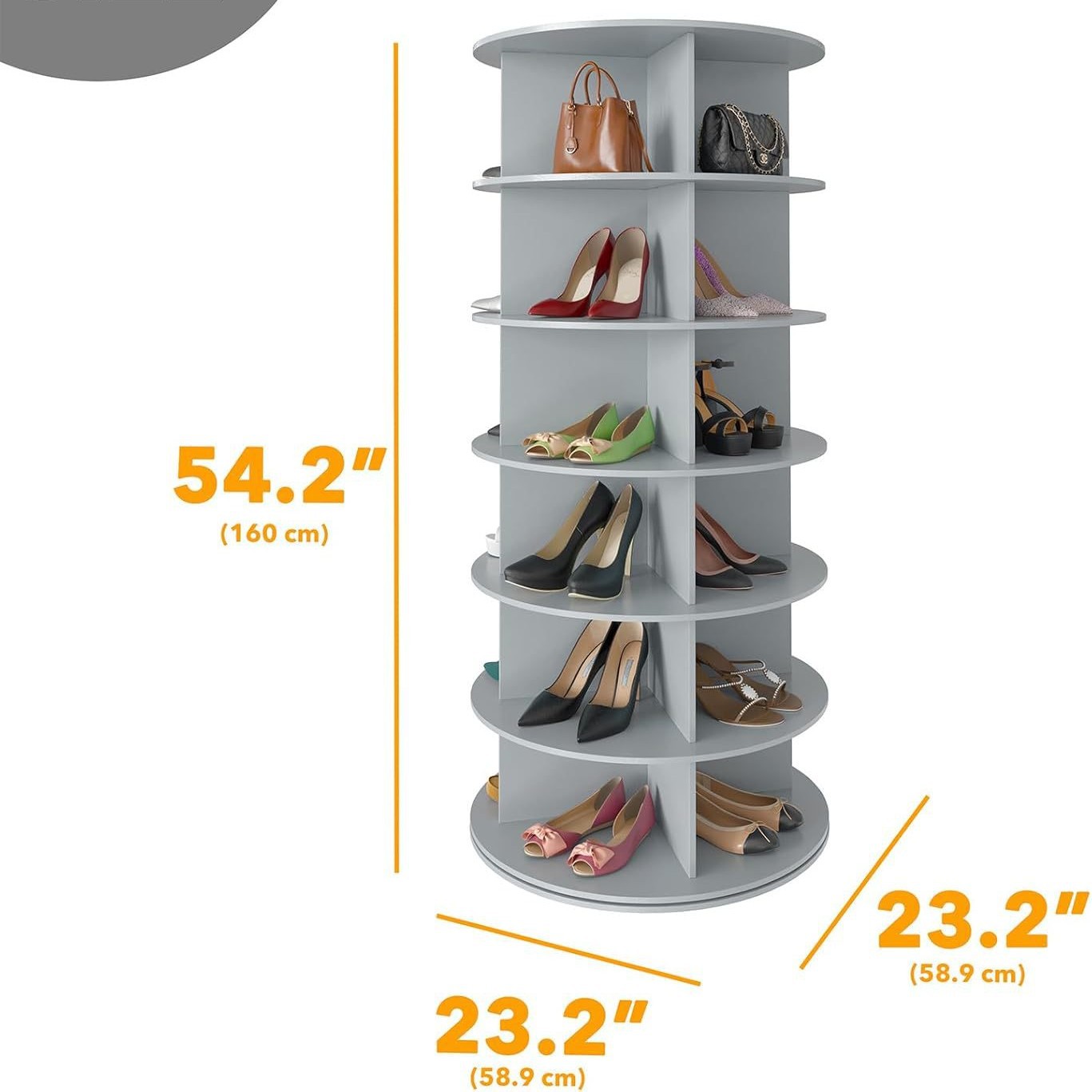 Zapatero de varias capas giratorio, estante de exhibición de bolsas, estante de almacenamiento para libros ilustrados para niños, estante creativo, estante para el hogar de piso