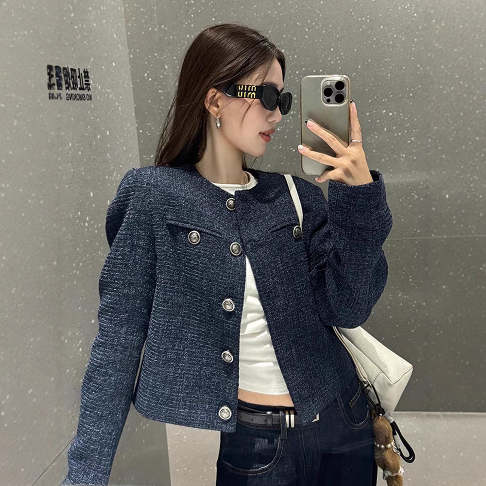 小香风短款外套女秋季新款复古名媛气质高级感显瘦长袖夹克上衣潮