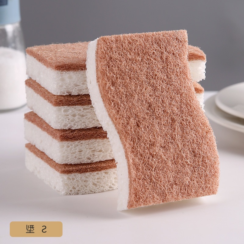 Leche de madera natural, paño de algodón, lavado de platos, limpieza de esponja, sisal, pulpa de madera, estropajo de algodón, esponja absorbente, limpieza mágica