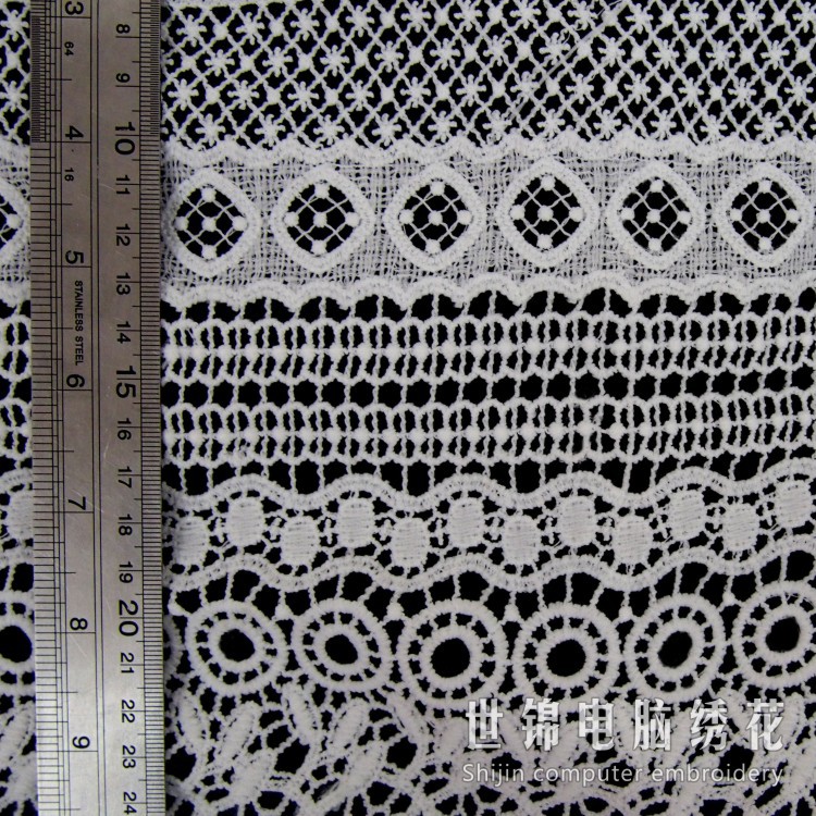 婚纱款 满幅花边蕾丝 工厂资源批发 价格优势 牛奶丝水溶trim