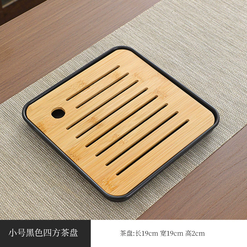 Bamboo Tea Tray — Rectangular & Square Drip Trays, Multi-Size 19–43 cm, Storage & Drainage